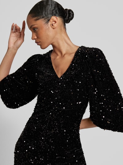 Peek & Cloppenburg Jake*s CollectionMinikleid mit V-Ausschnitt und Pailletten in black Bis zu 65% Rabatt