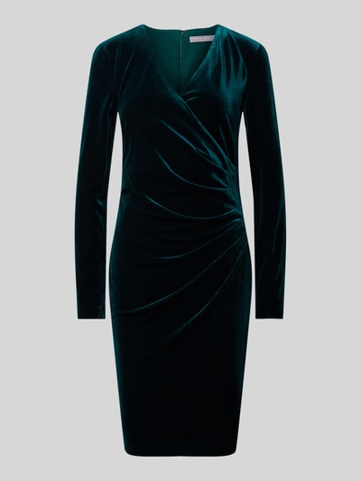 Peek & Cloppenburg Christian Berg CocktailKnielanges Cocktailkleid in Wickel-Optik in dunkelgruen Super Rabatt
