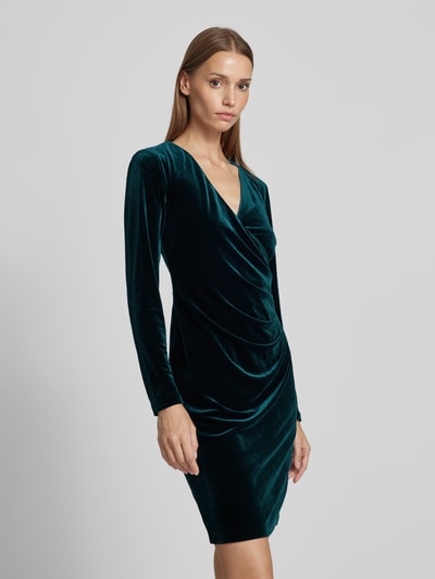 Peek & Cloppenburg Christian Berg CocktailKnielanges Cocktailkleid in Wickel-Optik in dunkelgruen Super Rabatt