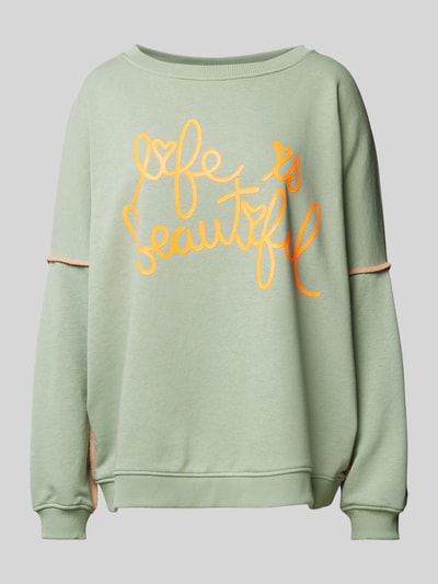 Peek & Cloppenburg miss goodlifeSweatshirt mit Label-Print Modell 'Life ist beautif' in mint 2025