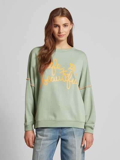 Peek & Cloppenburg miss goodlifeSweatshirt mit Label-Print Modell 'Life ist beautif' in mint 2025