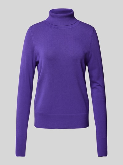 Peek & Cloppenburg Christian Berg WomanStrickpullover mit gerippten Abschlüssen in violett Günstiger Verkauf