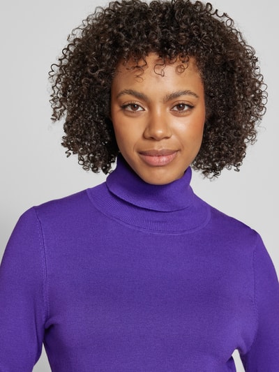 Peek & Cloppenburg Christian Berg WomanStrickpullover mit gerippten Abschlüssen in violett Günstiger Verkauf