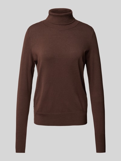 Peek & Cloppenburg Christian Berg WomanStrickpullover mit gerippten Abschlüssen in dunkelbraun Meist gekauft