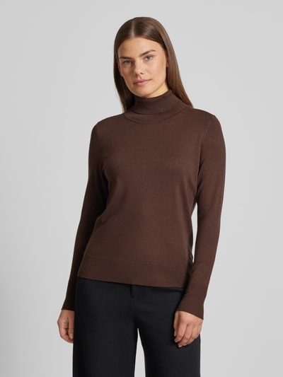 Peek & Cloppenburg Christian Berg WomanStrickpullover mit gerippten Abschlüssen in dunkelbraun Meist gekauft