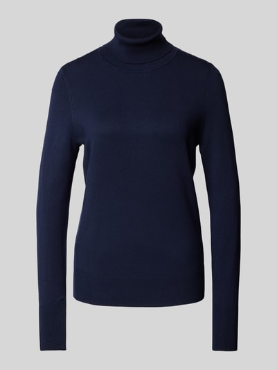 Peek & Cloppenburg Christian Berg WomanStrickpullover mit gerippten Abschlüssen in dunkelblau Kostenloser Versand