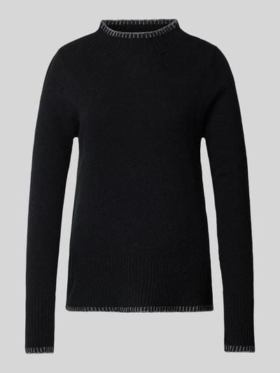Peek & Cloppenburg Christian Berg WomanWollpullover mit Stehkragen in black Fabrikpreis