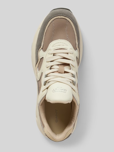Peek & Cloppenburg GantLedersneaker mit Label-Details Modell 'Neuwill' in taupe Exklusivangebot