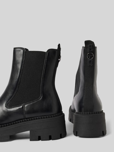 Peek & Cloppenburg TamarisChelsea Boots in Leder-Optik in black Preisnachlass
