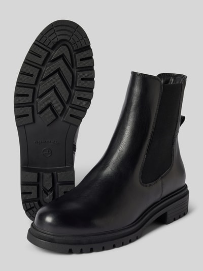 Peek & Cloppenburg TamarisStiefeletten aus Leder mit elastischen Einsätzen in black Muttertagsangebot
