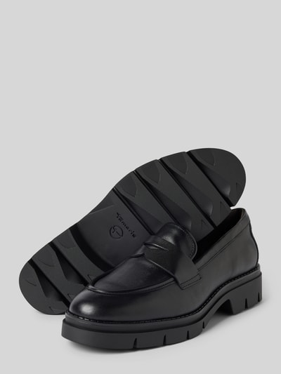Peek & Cloppenburg TamarisLederloafer mit Schaftbrücke in black Online Outlet