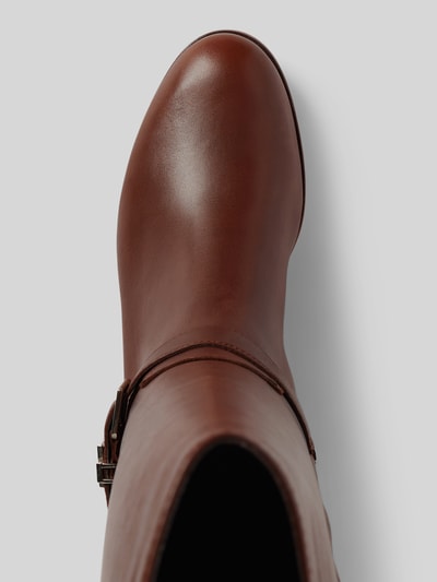 Peek & Cloppenburg Lauren Ralph LaurenLederstiefel mit Label-Applikation Modell 'BROOKE' in dunkelbraun Exklusive Angebote