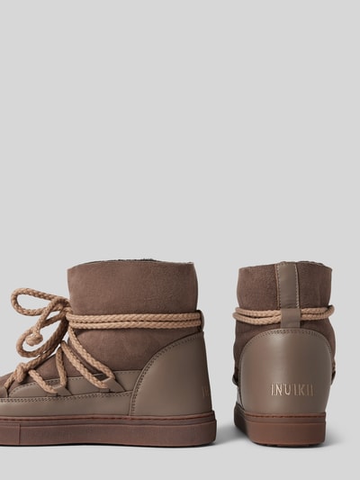 Peek & Cloppenburg INUIKIILederstiefel mit Label-Schriftzug in taupe Letzte 2 Tage