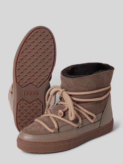 Peek & Cloppenburg INUIKIILederstiefel mit Label-Schriftzug in taupe Letzte 2 Tage