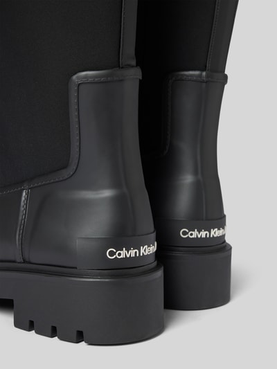 Peek & Cloppenburg Calvin Klein JeansGummistiefel mit elastischem Schaft Modell 'HIGH RAINBOOT NEOPRENE' in black Zeitbegrenzte Promotion