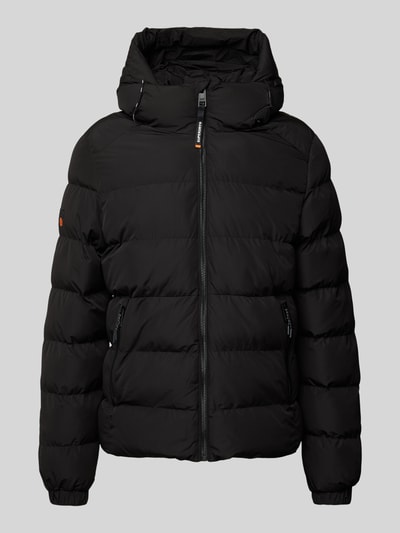Peek & Cloppenburg SuperdrySteppjacke mit Reißverschlusstaschen in black Bis zu 50% Rabatt