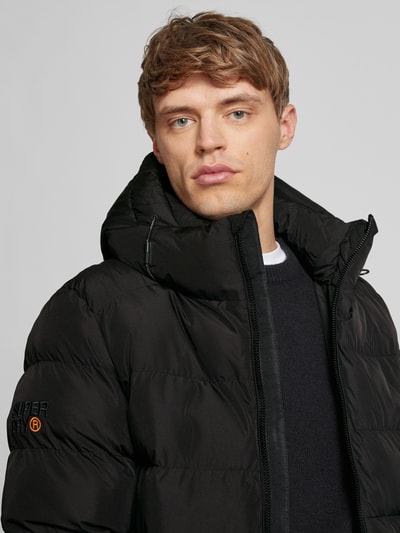 Peek & Cloppenburg SuperdrySteppjacke mit Reißverschlusstaschen in black Bis zu 50% Rabatt