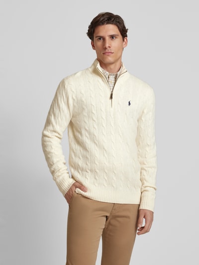 Peek & Cloppenburg Polo Ralph LaurenPullover mit Kaschmiranteil in offwhite Bis zu 60% Rabatt