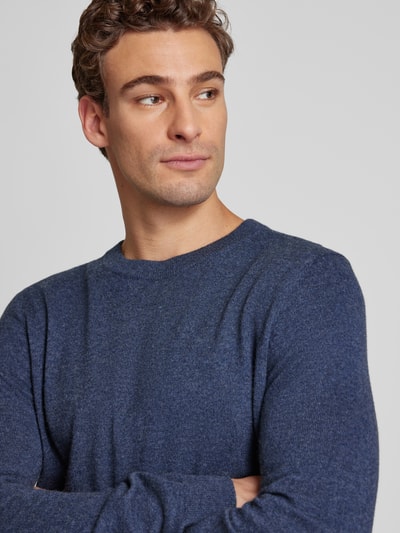 Peek & Cloppenburg MCNEALStrickpullover mit Rundhalsausschnitt in dunkelblau melange Sonderangebot der Fabrik