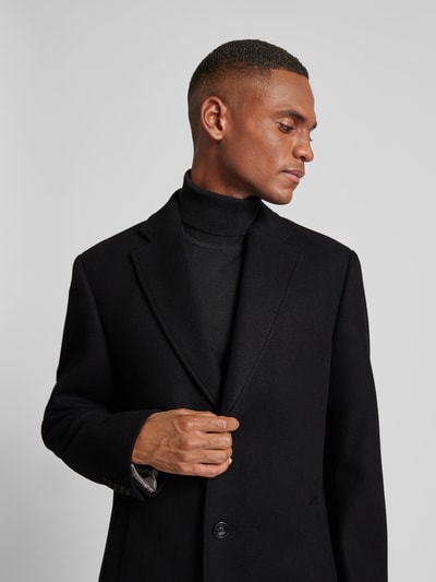 Peek & Cloppenburg Christian Berg MenMantel mit Leistentaschen in black Online