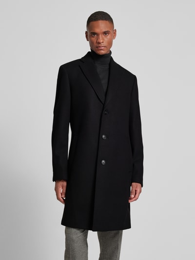 Peek & Cloppenburg Christian Berg MenMantel mit Leistentaschen in black Online