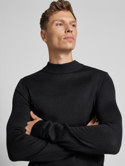 Peek & Cloppenburg Christian Berg MenStrickpullover mit Turtleneck in black Rabatt