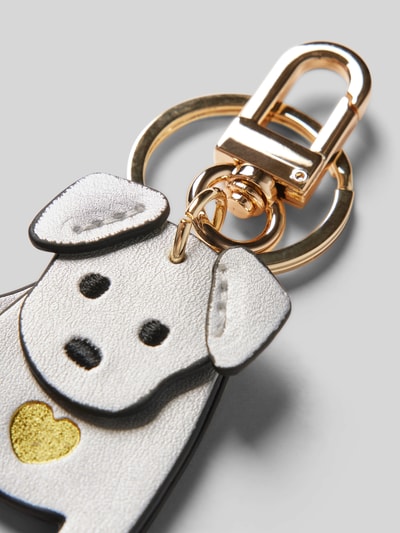 Peek & Cloppenburg SeidenfeltSchlüsselanhänger mit Karabinerverschluss Modell 'My Dog' in silber Weihnachtsangebot
