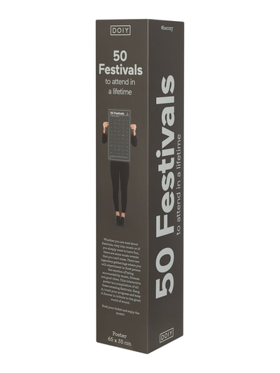 Peek & Cloppenburg DoiyInteraktives Poster aus Papier Modell '50 Festivals' in black Heißer Verkauf