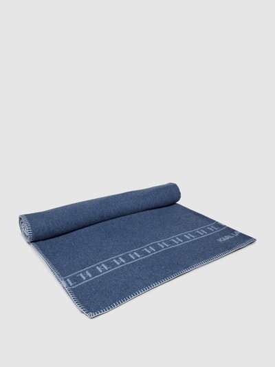 Peek & Cloppenburg Karl LagerfeldDecke mit Label-Details in bleu Tiefpreis