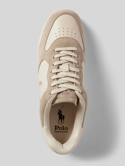 Peek & Cloppenburg Polo Ralph LaurenLedersneaker mit Logo-Stitching Modell 'MASTERS' in beige Super Rabatt