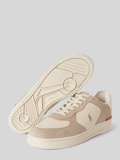 Peek & Cloppenburg Polo Ralph LaurenLedersneaker mit Logo-Stitching Modell 'MASTERS' in beige Super Rabatt