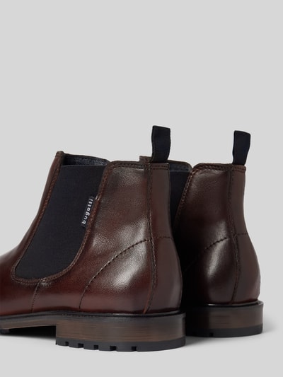 Peek & Cloppenburg bugattiChelsea Boots aus Leder mit Zugschlaufe Modell 'Bonifacio' in mittelbraun Clearance-Verkauf