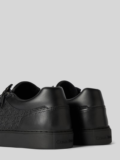 Peek & Cloppenburg CK Calvin KleinLedersneaker mit seitlichem Reißverschluss in black Im Verkauf