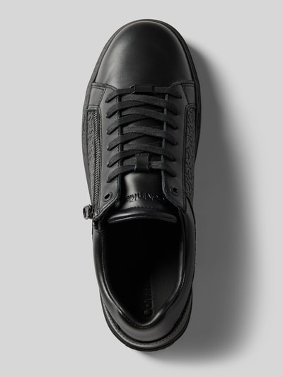 Peek & Cloppenburg CK Calvin KleinLedersneaker mit seitlichem Reißverschluss in black Im Verkauf