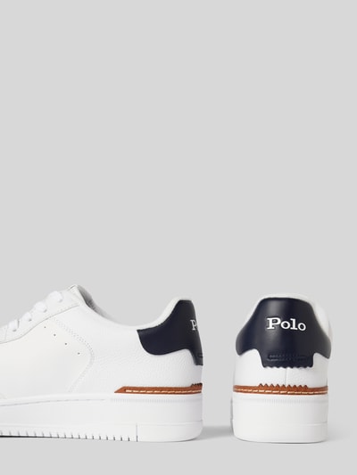 Peek & Cloppenburg Polo Ralph LaurenLedersneaker mit Logo-Stitching Modell 'MASTERS' in weiss Auslauf