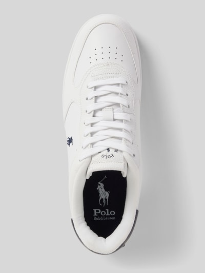 Peek & Cloppenburg Polo Ralph LaurenLedersneaker mit Logo-Stitching Modell 'MASTERS' in weiss Auslauf