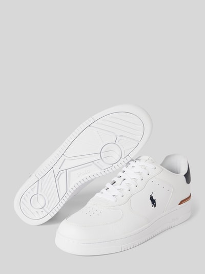 Peek & Cloppenburg Polo Ralph LaurenLedersneaker mit Logo-Stitching Modell 'MASTERS' in weiss Auslauf