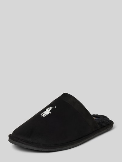 Peek & Cloppenburg Polo Ralph LaurenSlides mit Logo-Stitching Modell 'KLARENCE' in black Fabrikverkauf