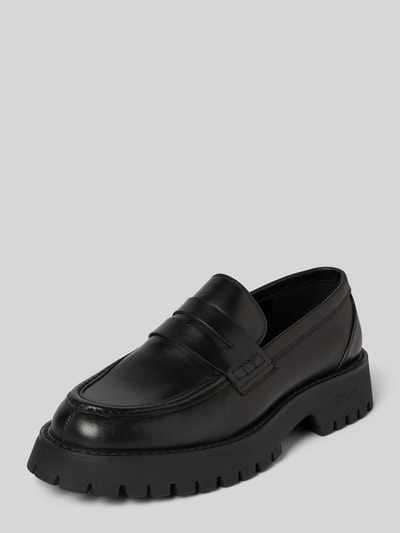 Peek & Cloppenburg GuessLederloafers mit Blockabsatz Modell 'GORIZIA' in black Meist gekauft