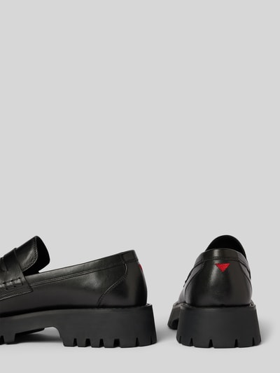 Peek & Cloppenburg GuessLederloafers mit Blockabsatz Modell 'GORIZIA' in black Meist gekauft