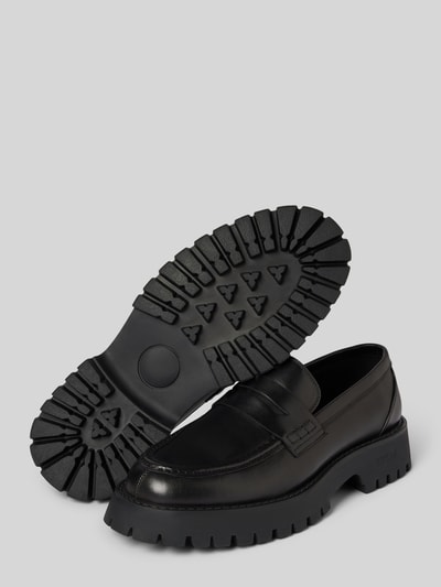Peek & Cloppenburg GuessLederloafers mit Blockabsatz Modell 'GORIZIA' in black Meist gekauft