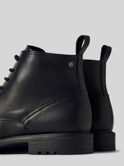 Peek & Cloppenburg Jack & JonesSchnürboots mit Label-Prägung Modell 'BARBICAN' in black Fabrikpreis