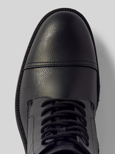 Peek & Cloppenburg Jack & JonesSchnürboots mit Label-Prägung Modell 'BARBICAN' in black Fabrikpreis
