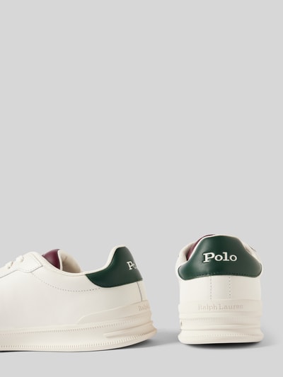Peek & Cloppenburg Polo Ralph LaurenLedersneaker mit Logo-Stitching in weiss Begrenztes Angebot
