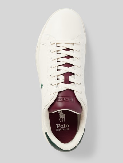 Peek & Cloppenburg Polo Ralph LaurenLedersneaker mit Logo-Stitching in weiss Begrenztes Angebot