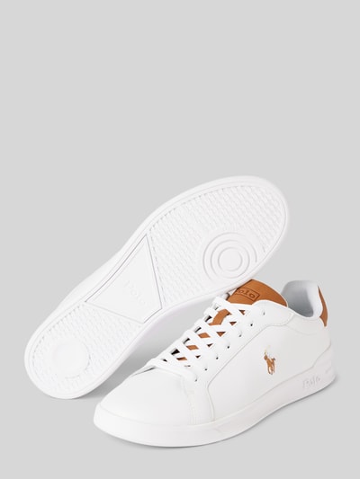 Peek & Cloppenburg Polo Ralph LaurenLedersneaker mit Label-Details in weiss Cyber Monday
