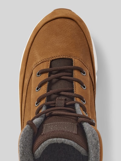 Peek & Cloppenburg Tommy HilfigerLedersneaker mit Label-Patch Modell 'WARM NUBUCK' in cognac Weihnachtsangebot
