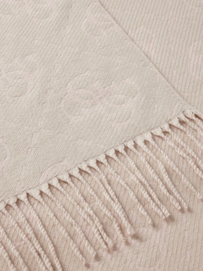 Peek & Cloppenburg GuessSchal mit Logo-Stitching in hellgrau Blitzangebot