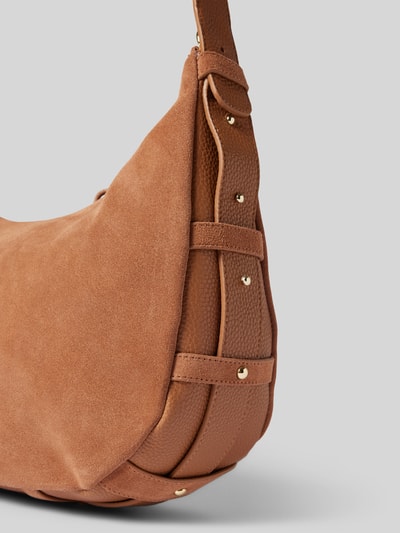 Peek & Cloppenburg Hey MarlyLederhandtasche mit Label-Applikation Modell 'Lifetime Sister' in cognac Riesige Ersparnisse