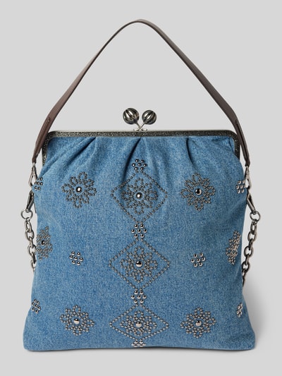 Peek & Cloppenburg Weekend Max MaraHandtasche in Denim-Optik mit Ziersteinbesatz in blau Zeitbegrenzte Promotion